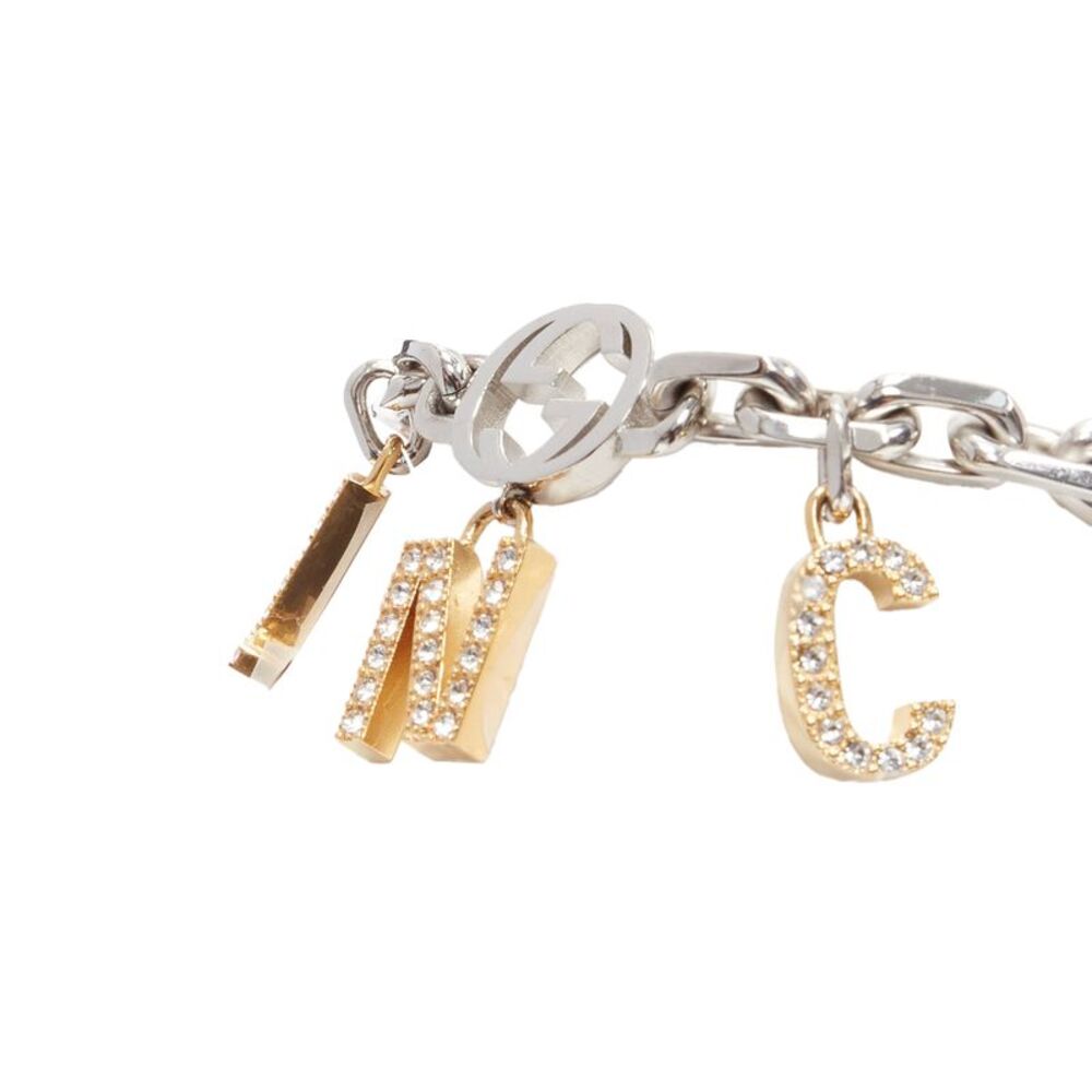 Gucci Balenciaga Hacker Project silver GG B logo charms bracelet - Picture 3 of 5